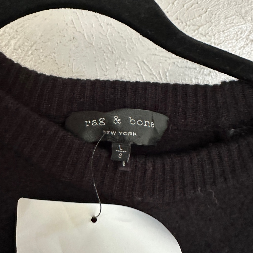Rag & Bone Large Merino Wool Sweater Raglan Ribbed - Picture 3 of 3